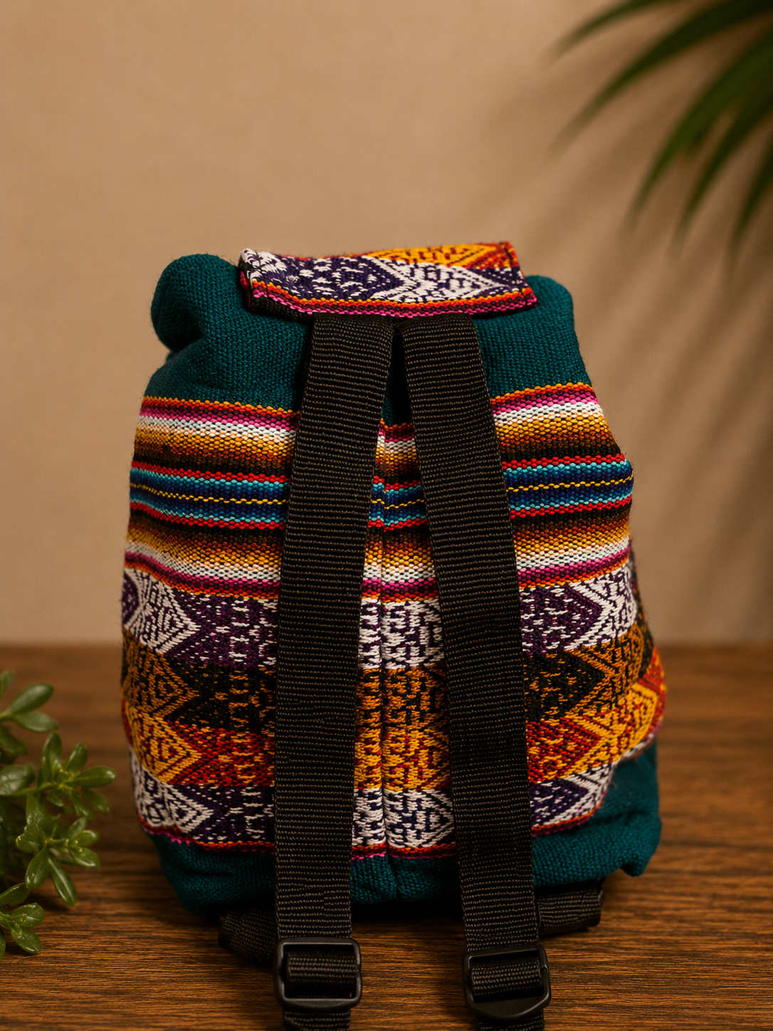 Mini Peruvian Tribal Striped Backpack