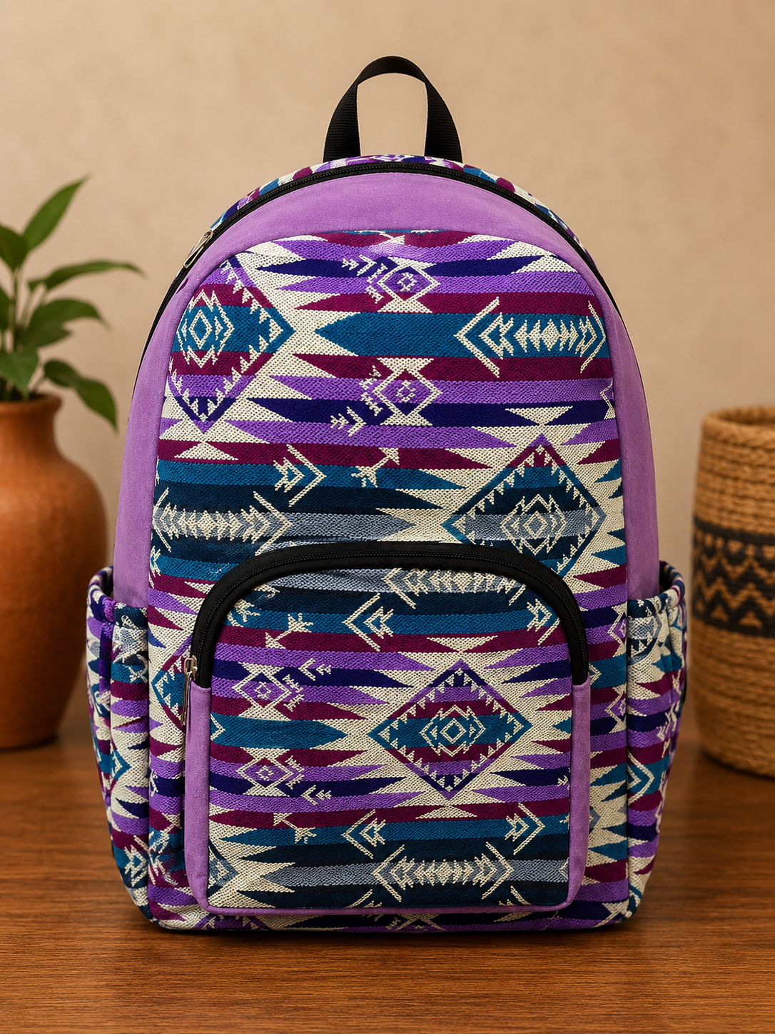 Large Tribal Striped Ecuadorian Backpacks
