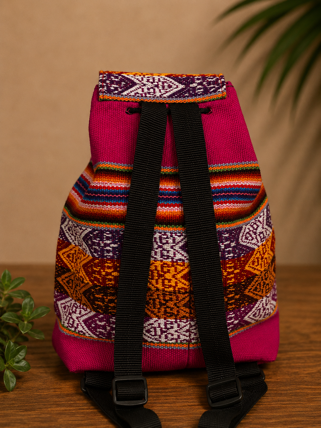 Mini Peruvian Tribal Striped Backpack