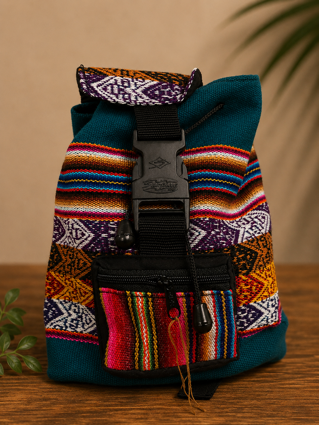 Mini Peruvian Tribal Striped Backpack