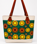 Embroidered Sunflower Purse tote Bag