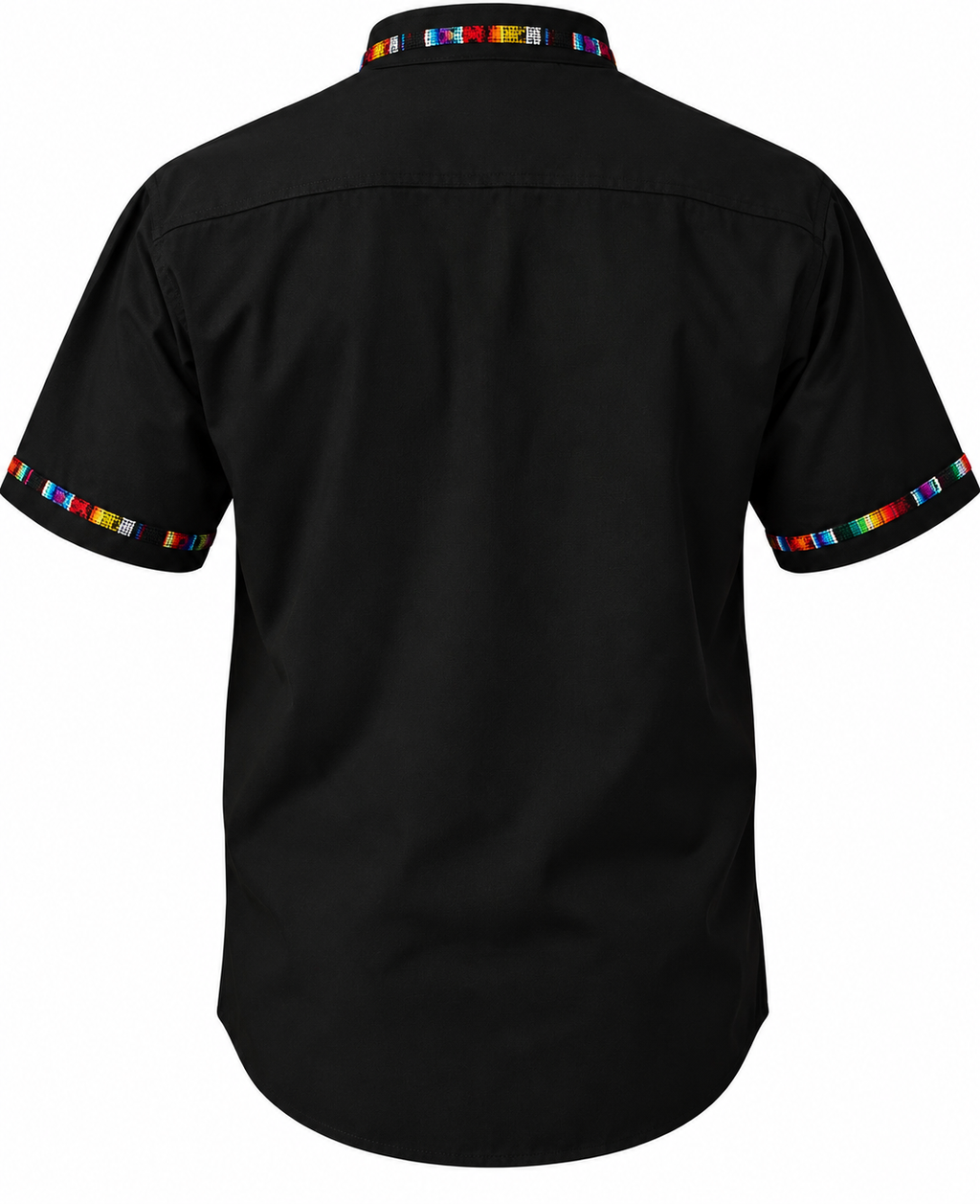 Mexican Guayabera - Black 100% Manta