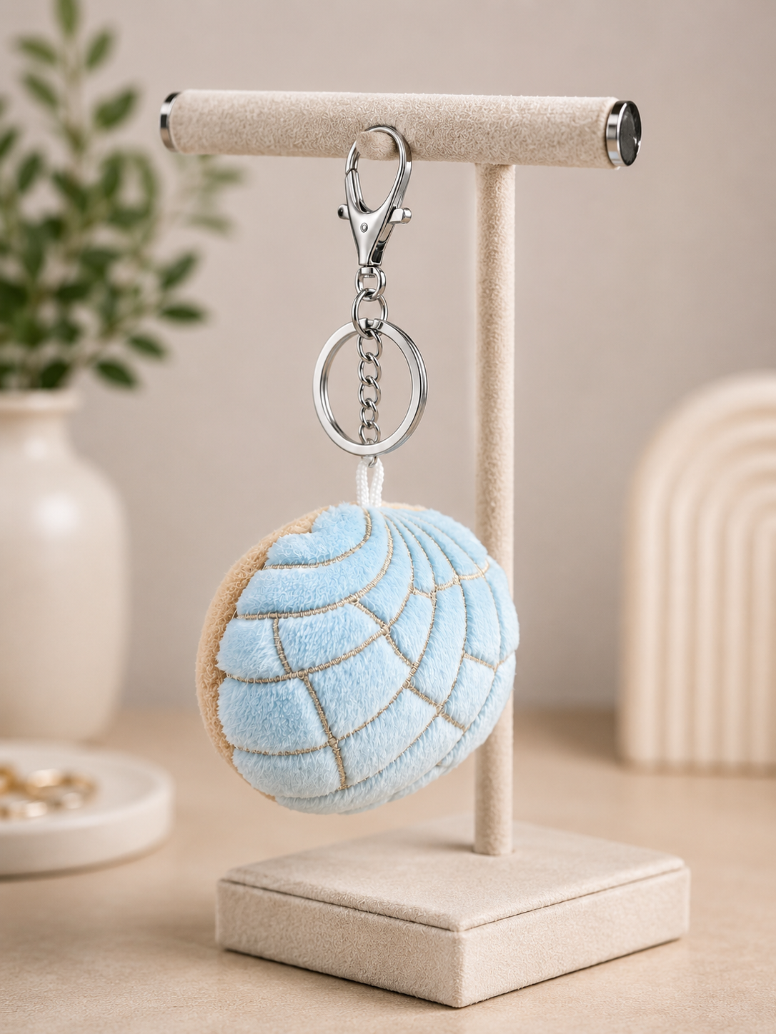 Blue Concha Keychain