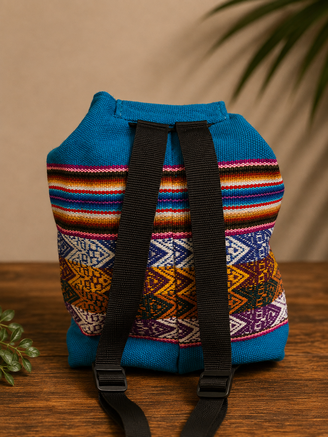 Mini Peruvian Tribal Striped Backpack