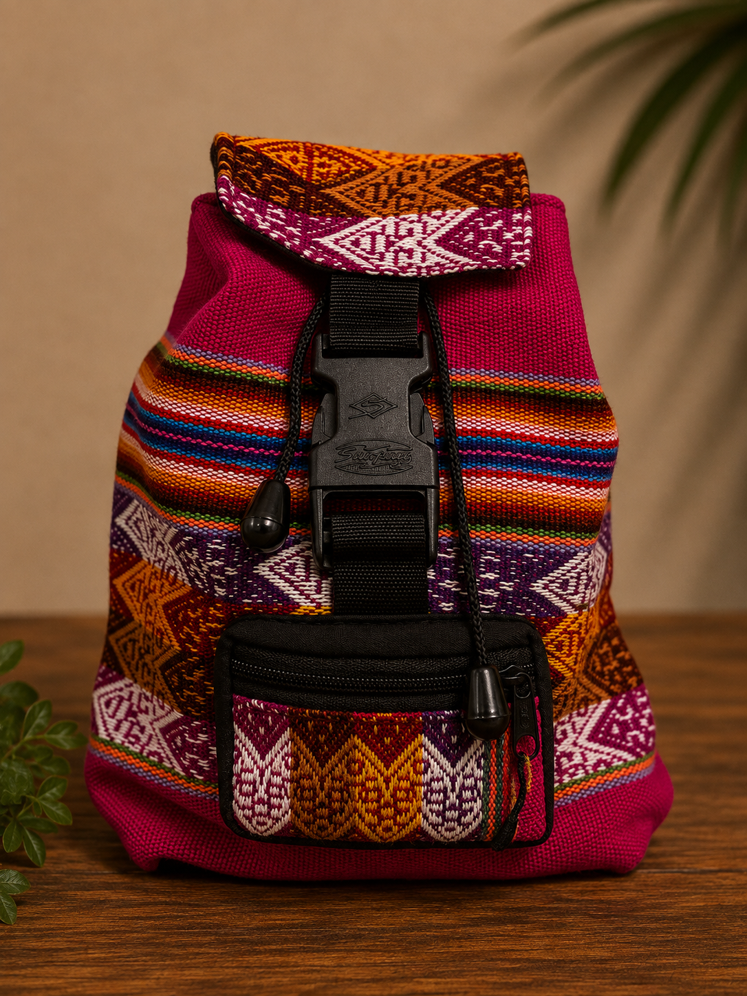 Mini Peruvian Tribal Striped Backpack