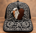 Artiat Western Style Cap Embroidered/Leather