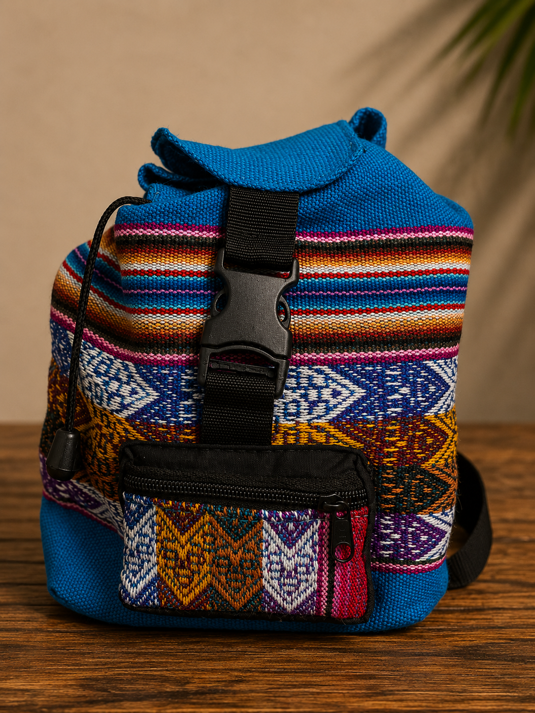 Mini Peruvian Tribal Striped Backpack