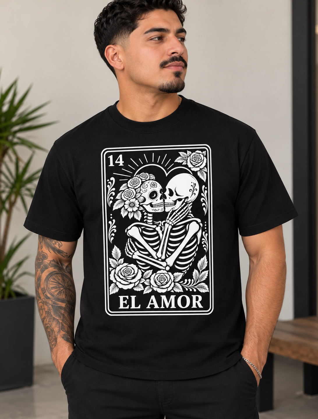 El Amor - Black Unisex T-Shirt