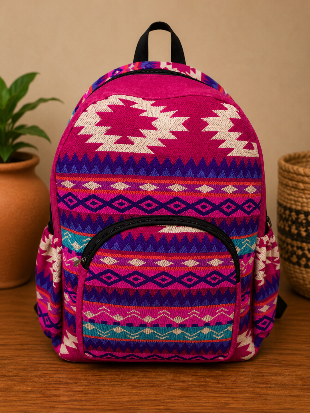 Large Tribal Striped Ecuadorian Backpacks