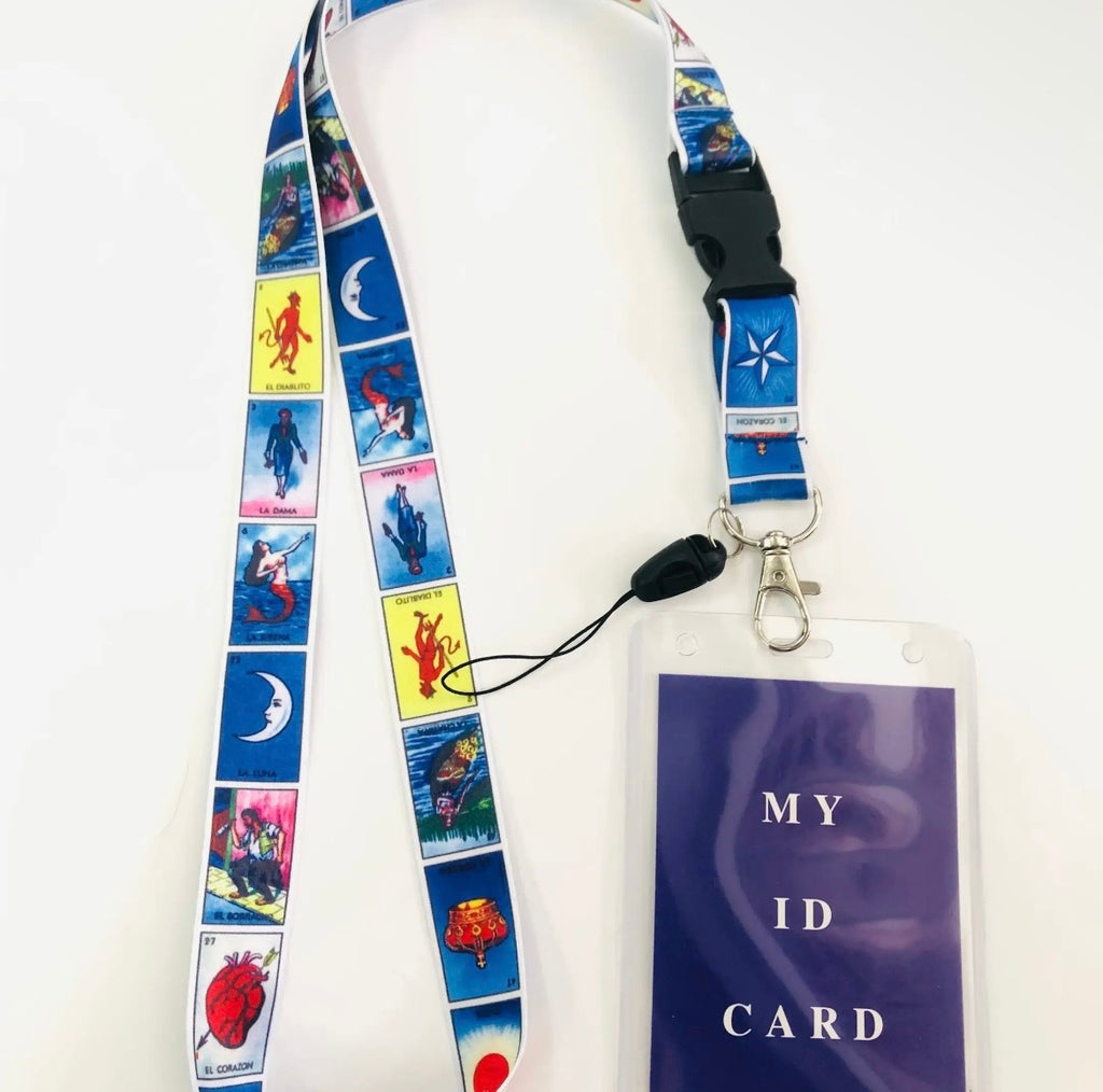 Mexican Bingo Loteria Lanyard
