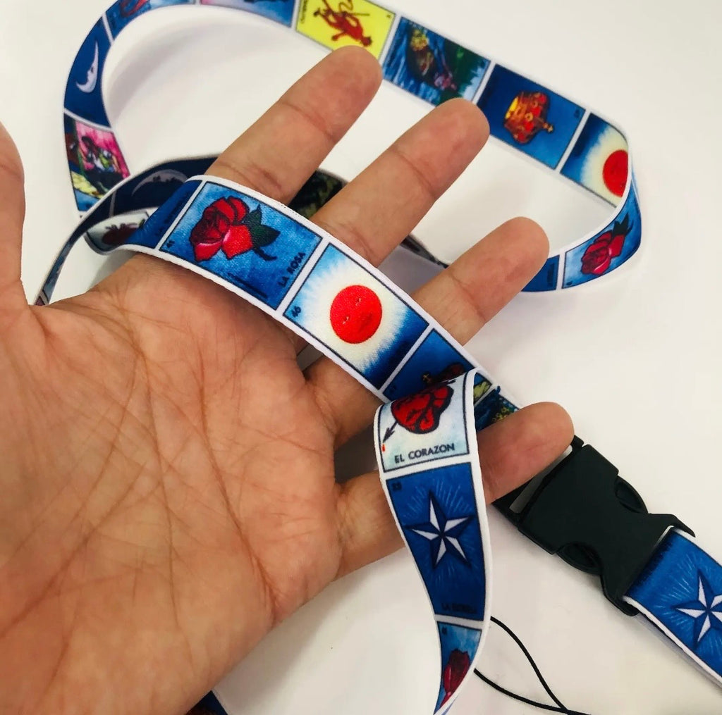 Mexican Bingo Loteria Lanyard
