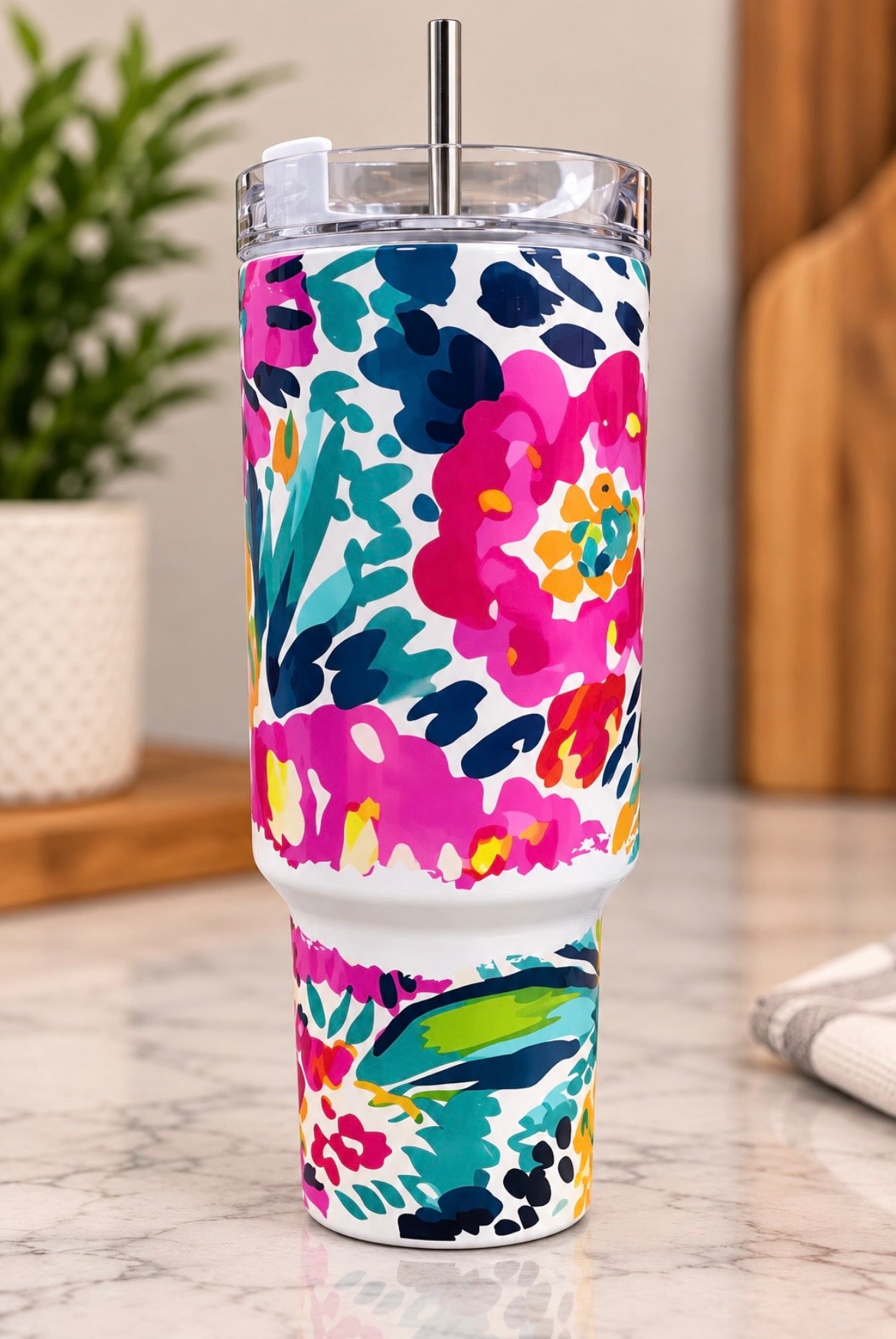 Mexican Inspired 40oz Tumbler with Handle
