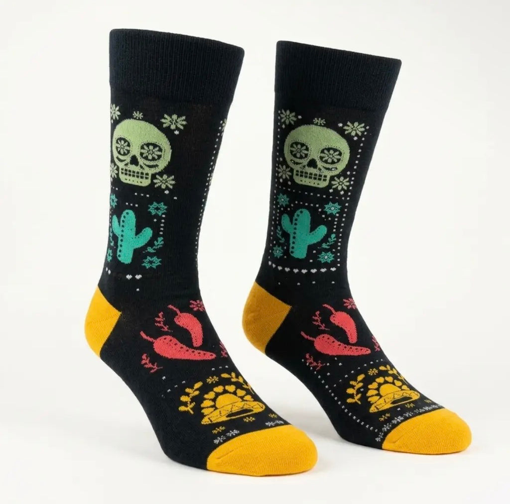 Cactus and Chili Peppers Skull Socks