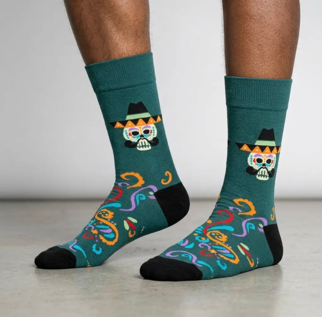 Day of the Dead Sugar Skull Socks