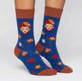 Frida Kahlo Portrait Floral Socks
