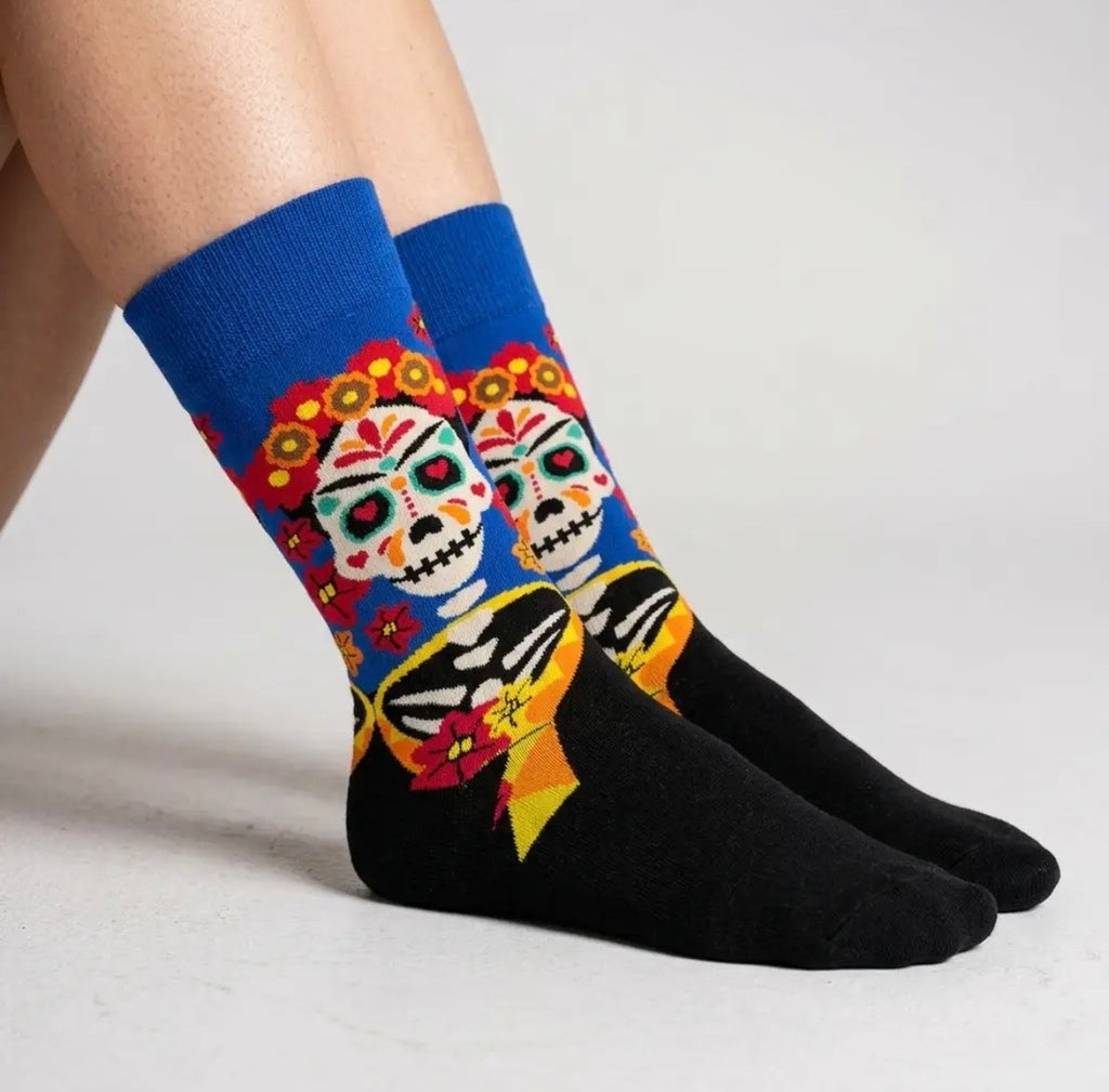 Mexico Sugar Skull Skeleton Socks