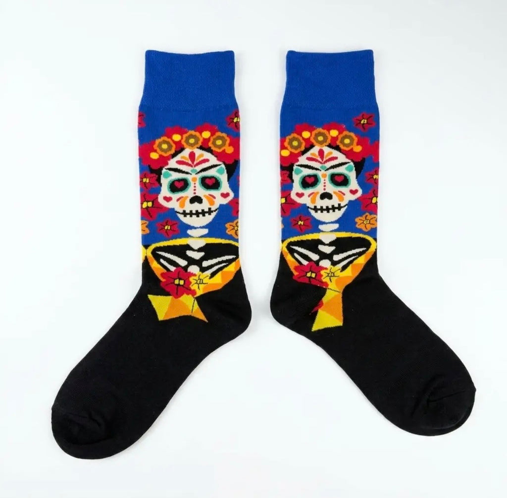 Mexico Sugar Skull Skeleton Socks
