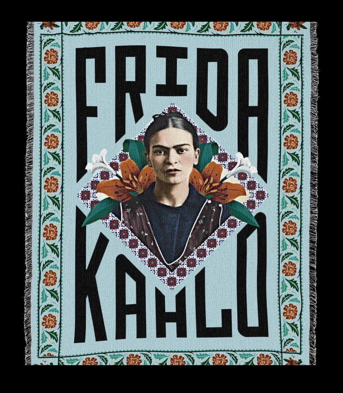 Frida Kahlo Portrait Blanket