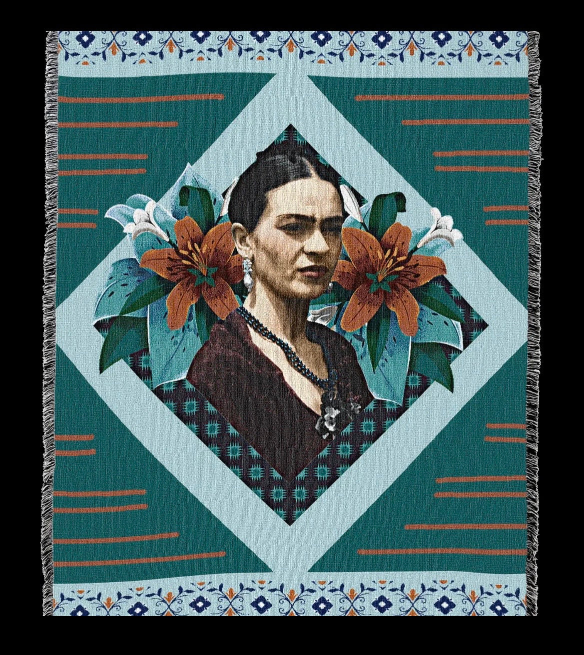 Frida Kahlo Profile Blanket